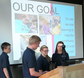 School-community team oral presentation